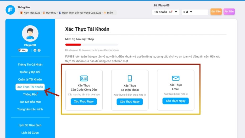 Xác thực cả 3 yếu tố trên theo yêu cầu của hệ thống