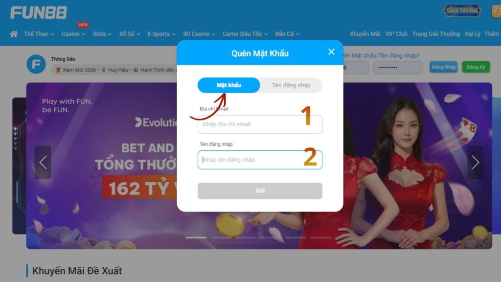 Hãy nhập chính xác email và tên đăng nhập để được cấp lại mật khẩu